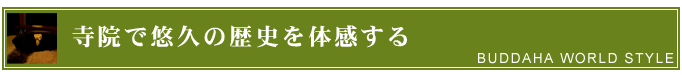 寺院で悠久の歴史を体感する